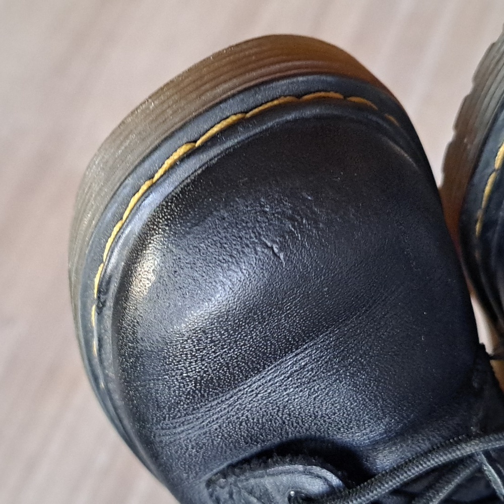 Dr. Martens 1460 T Blk Leather Lace-Up Side Zip Combat Boots Toddler Classic - Picture 10 of 10